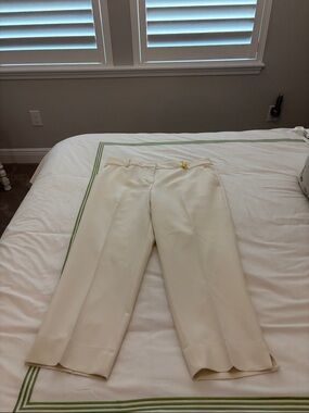 Talbots Cream Cropped Dress Trousers